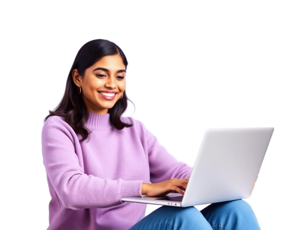 Student exploring online courses